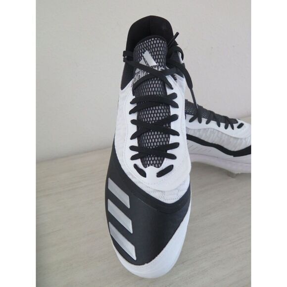 adidas EE4131 Men Sz 12 White/Black Icon V Bounce Iced Out Metal Baseball Cleats - Picture 8 of 10